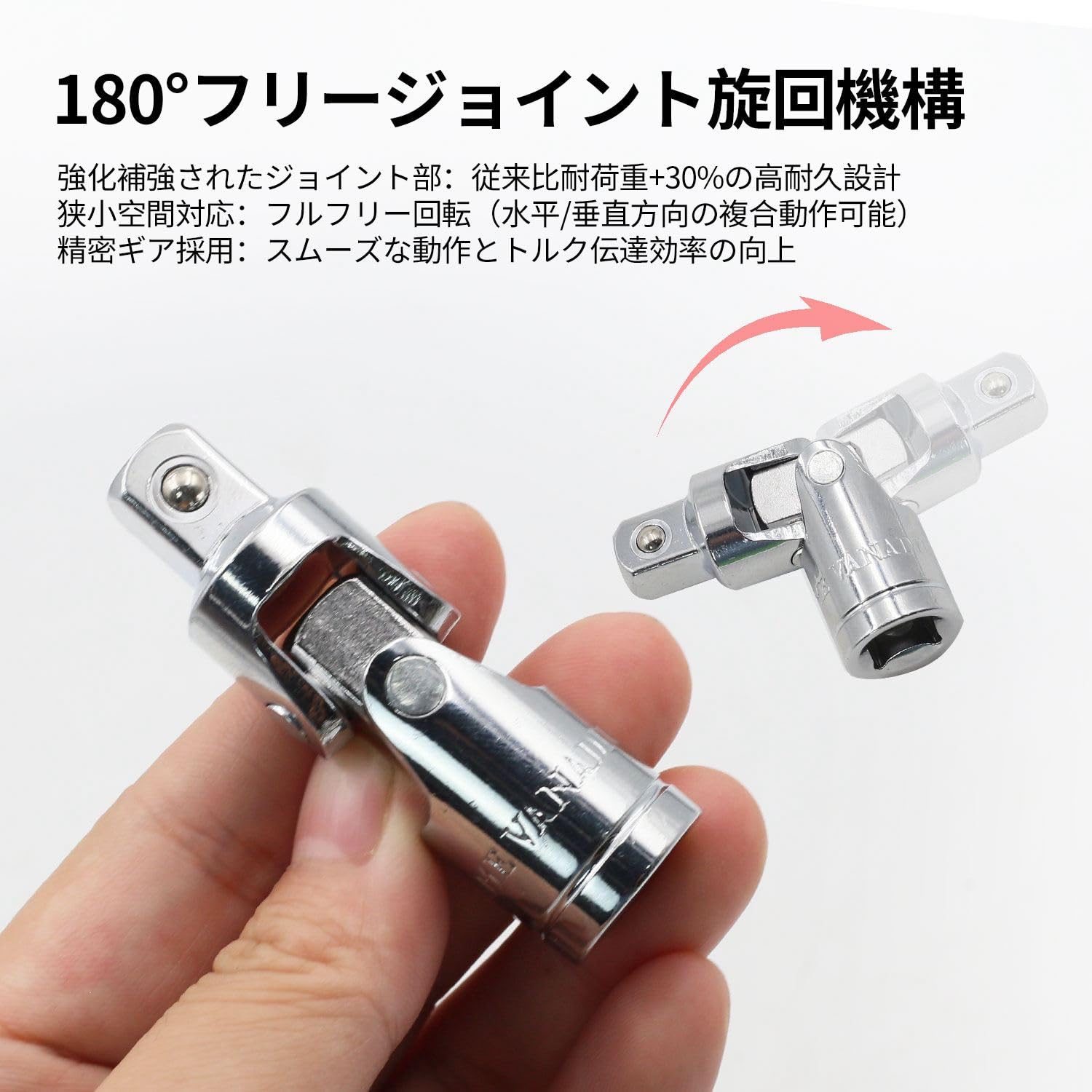 Amazon.co.jp: KKLM ユニバーサルジョイントセット 3点 差込角別 1/4